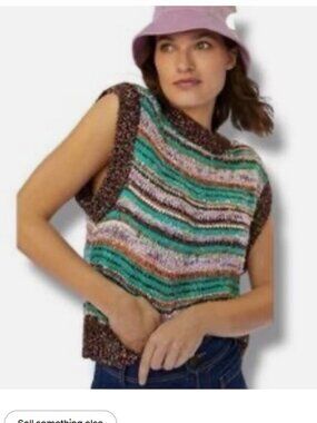 Anthropologie Maeve sleeveless sweater vest, multicolored, one size